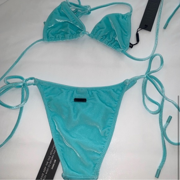 RARE Vinca Blue Crush NWT Triangl Bikini - Picture 4 of 5